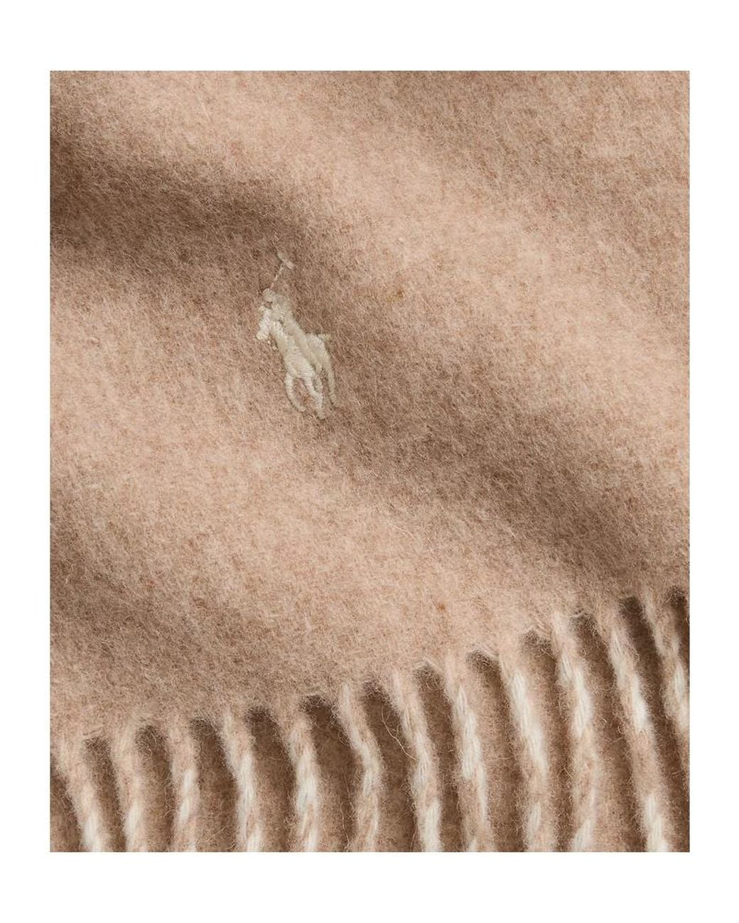 Polo Ralph Lauren White Fringed Scarf for men