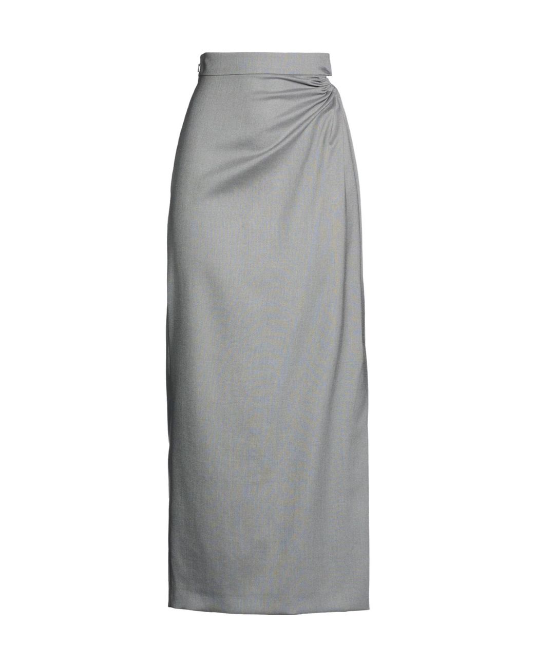 Max Mara Gray Solid Color Wool Pencil Skirt