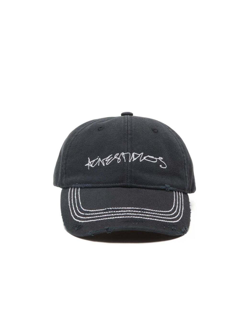 Acne Blue Twill Logo Cap for men