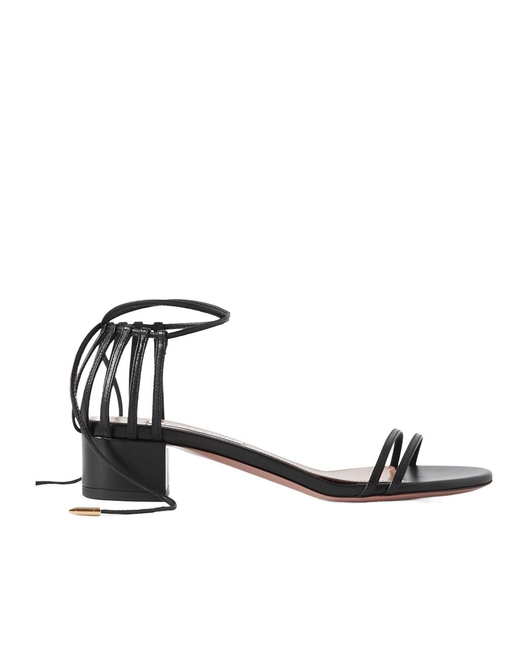 Aquazzura White Straight To Heaven Leather Sandals