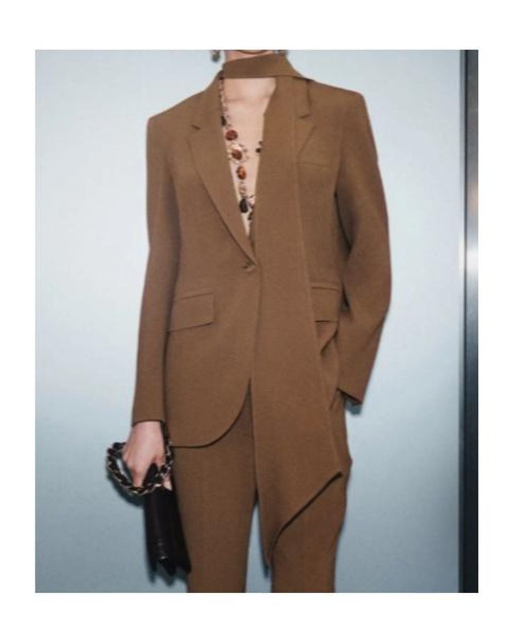 Marella Brown Single-Breasted Blazer
