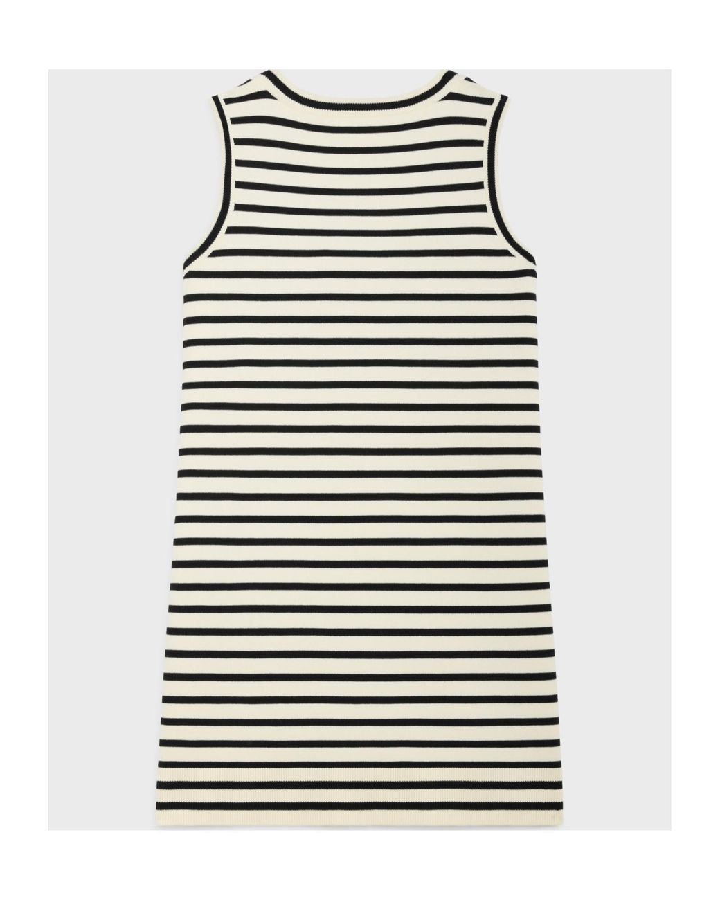 Celine Triomphe Marinière Mini Dress in Black | Lyst