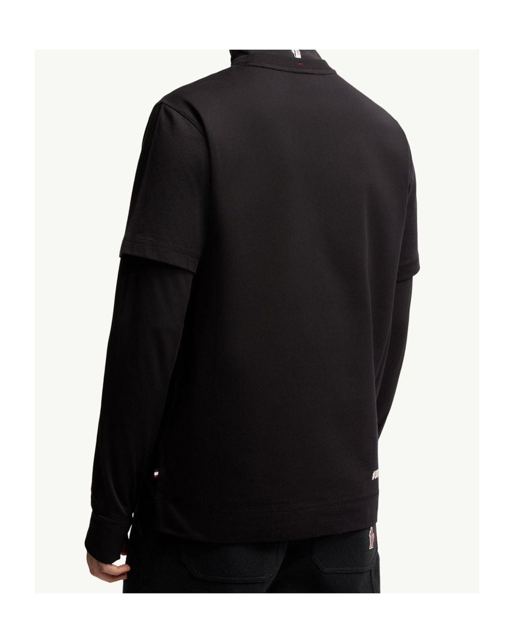 Moncler Black Coordinates Logo Cotton T-Shirt for men