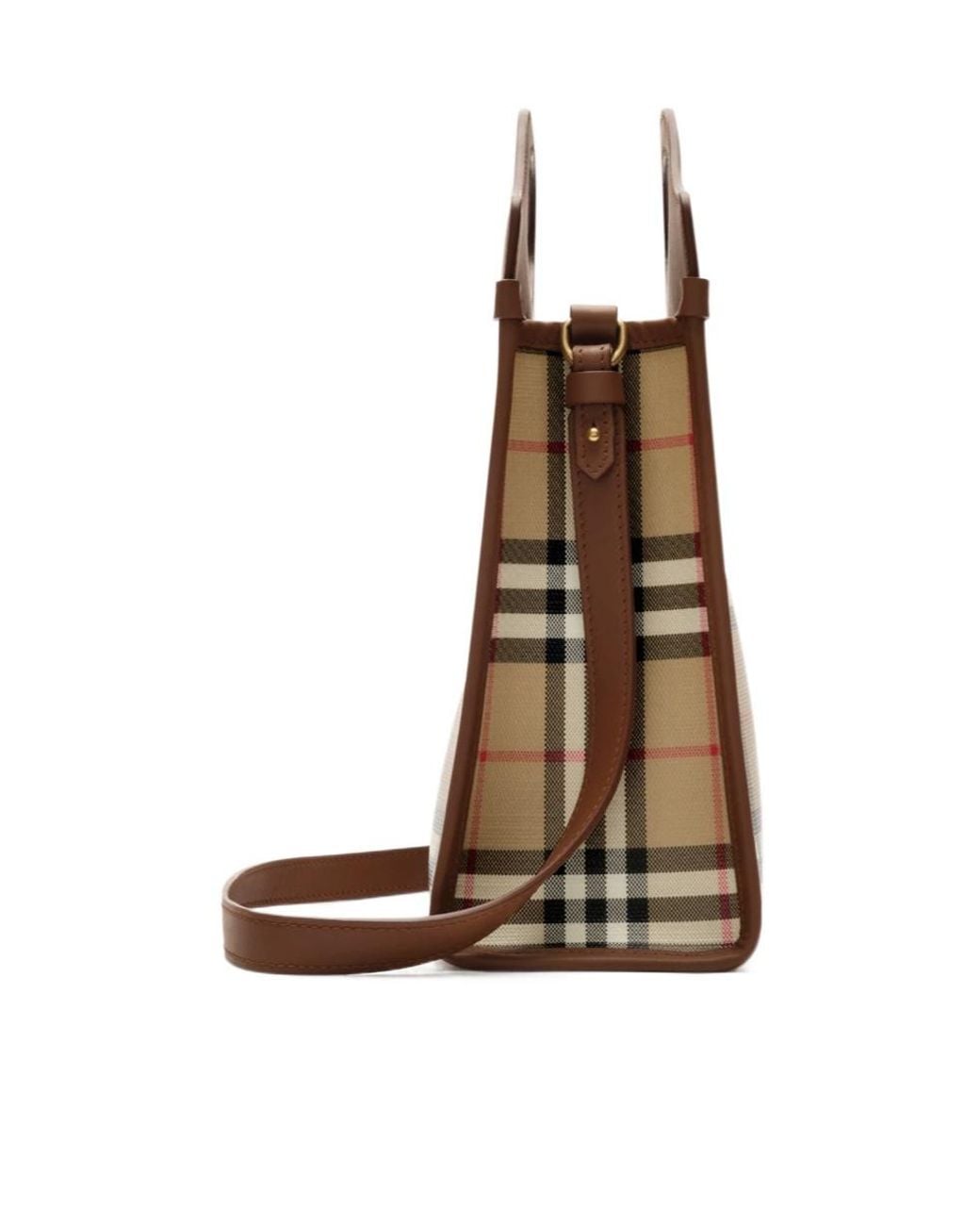 Burberry Brown Checked Small Pocket Bag