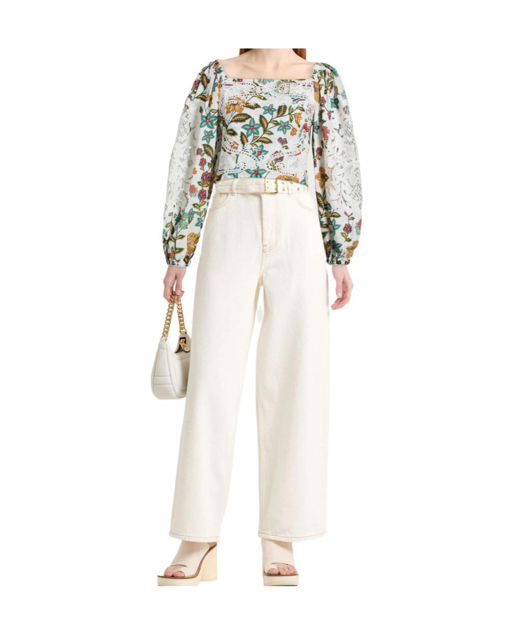 Farm Rio White Printed Tops