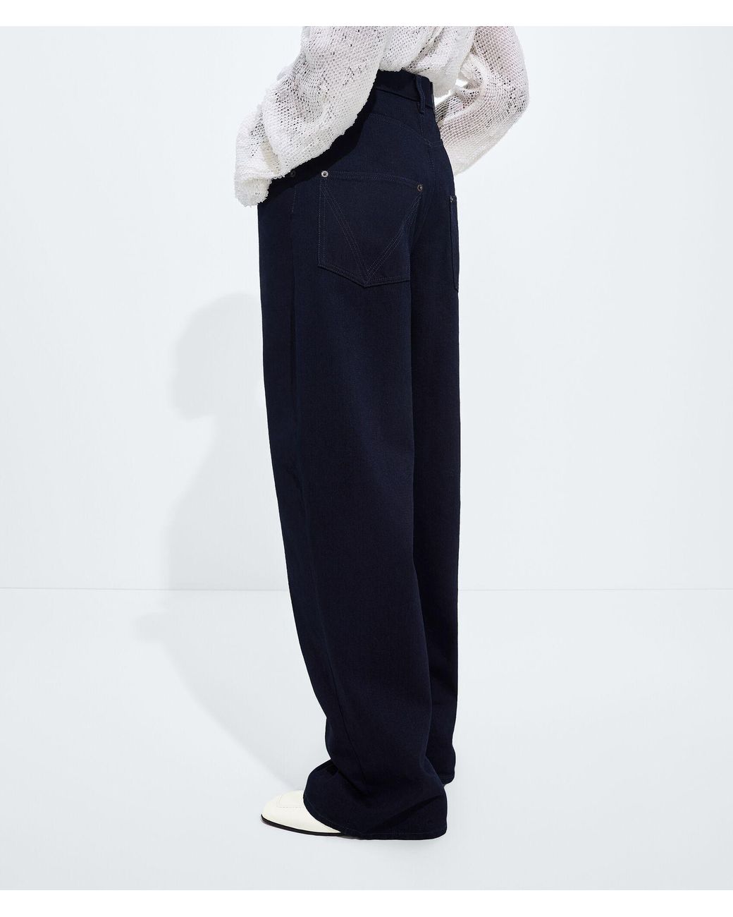 Bottega Veneta Blue Wide Leg Jeans