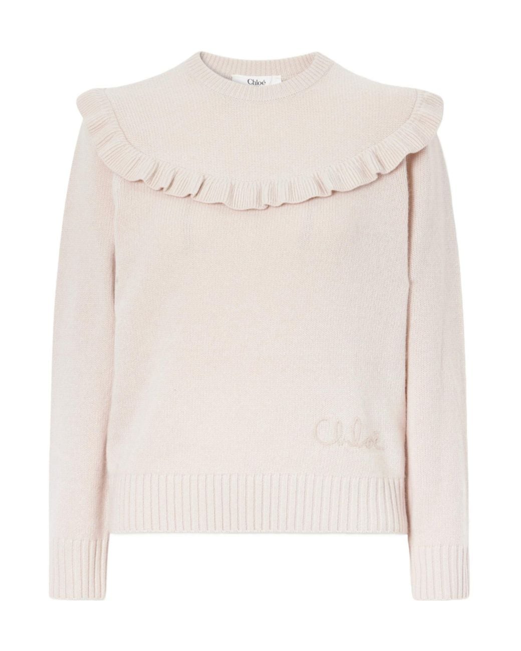 Chloé Natural Long-Sleeved Sweater