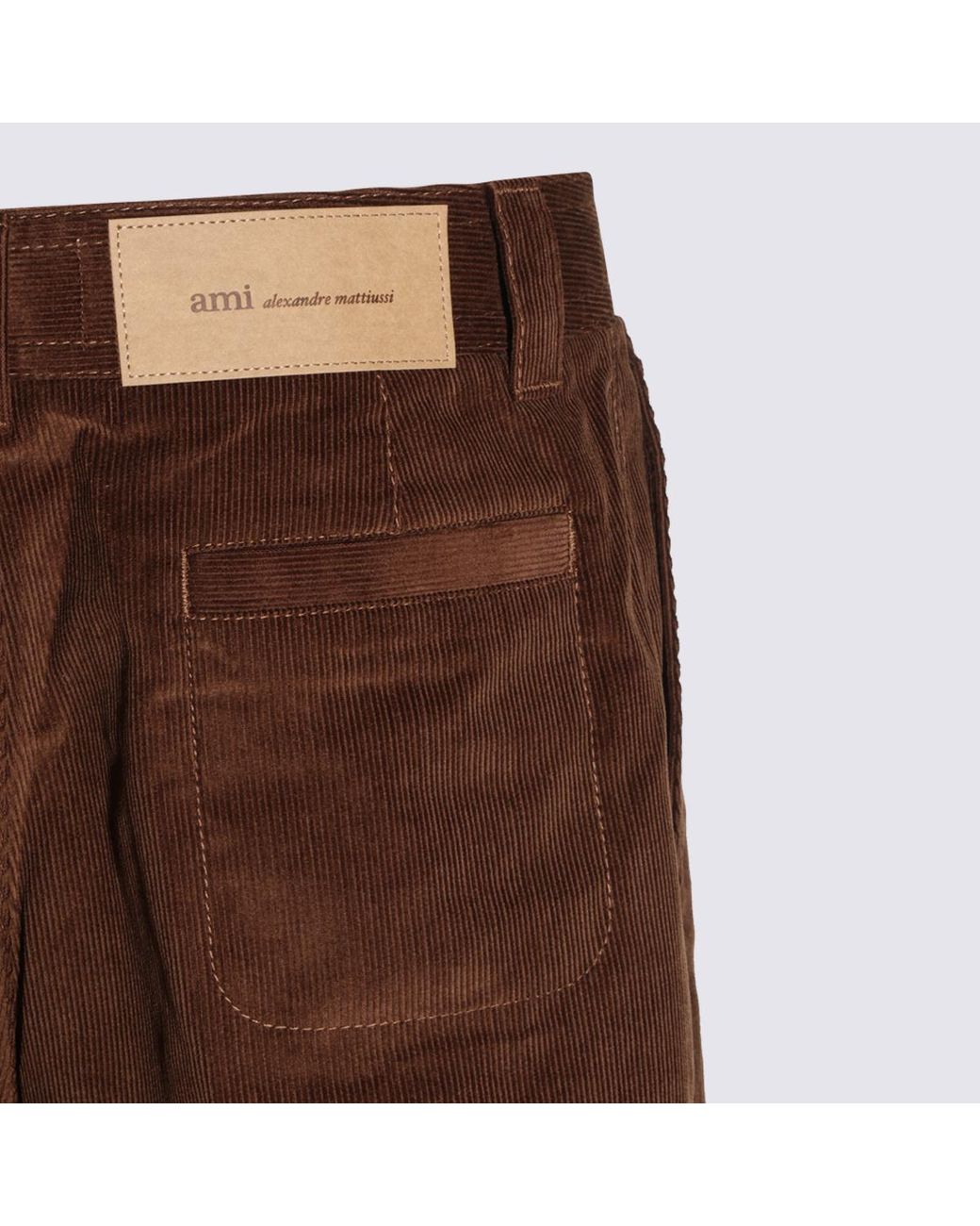 AMI Brown Ami Straight-Leg Corduroy Pants for men