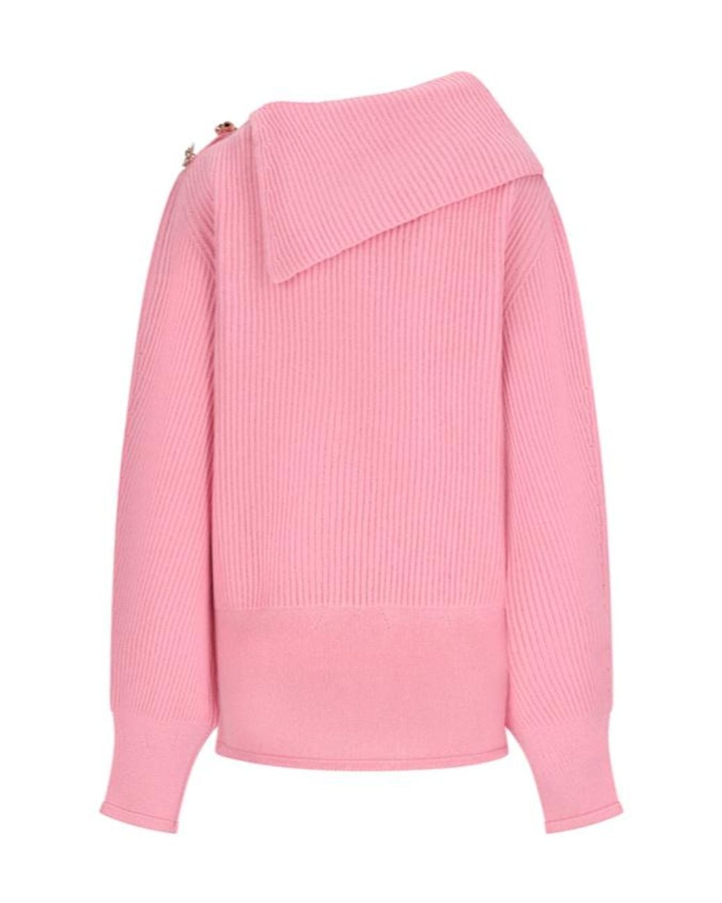 Blumarine Pink Wool Jumper With Sailor Collar And Buttons