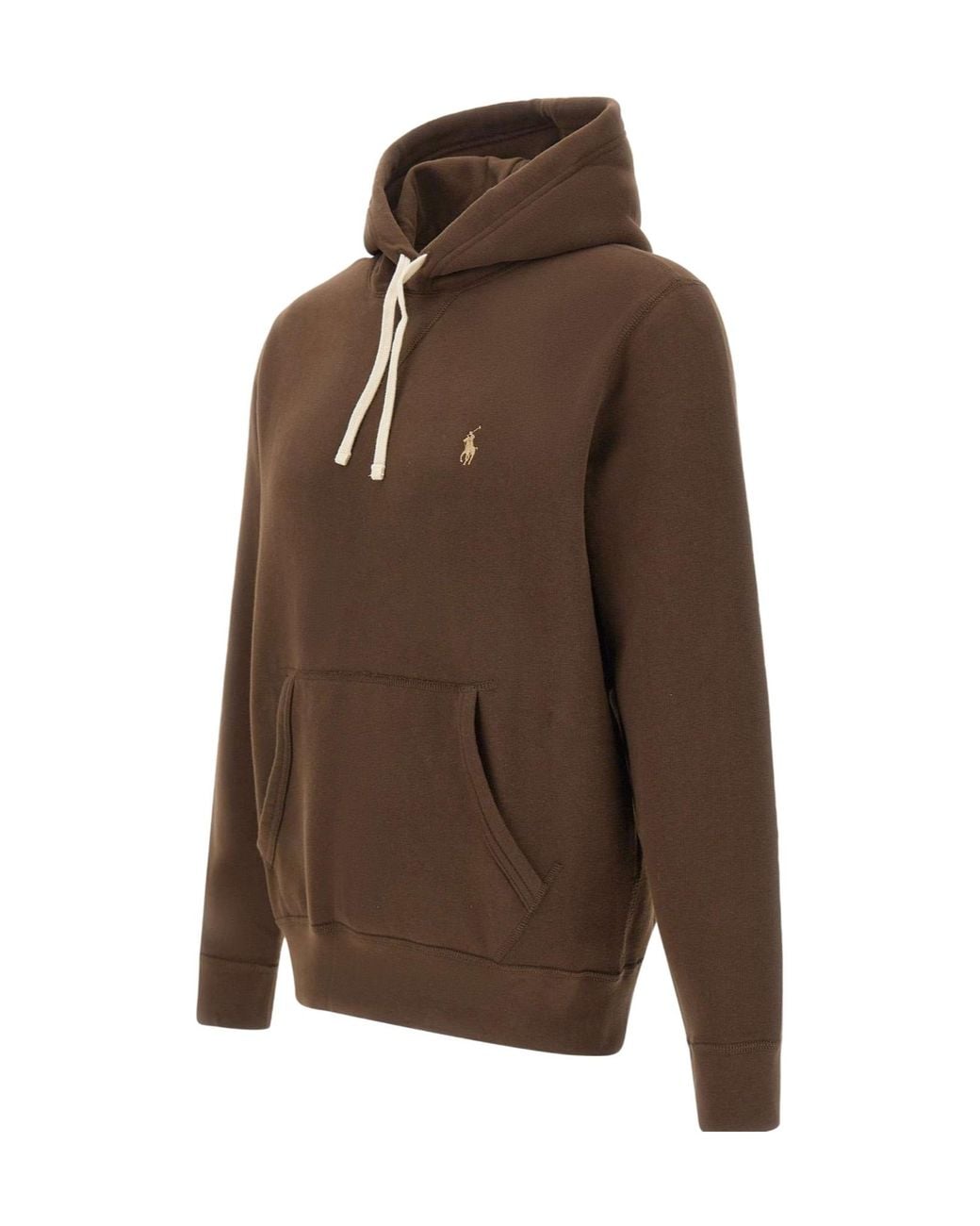 Polo Ralph Lauren Brown Ralph Lauren Embroidered Logo Hoodie for men
