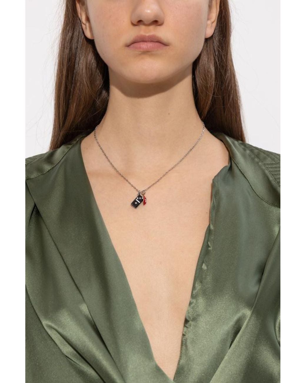 Marc Jacobs White The Trinket Pendant Necklace