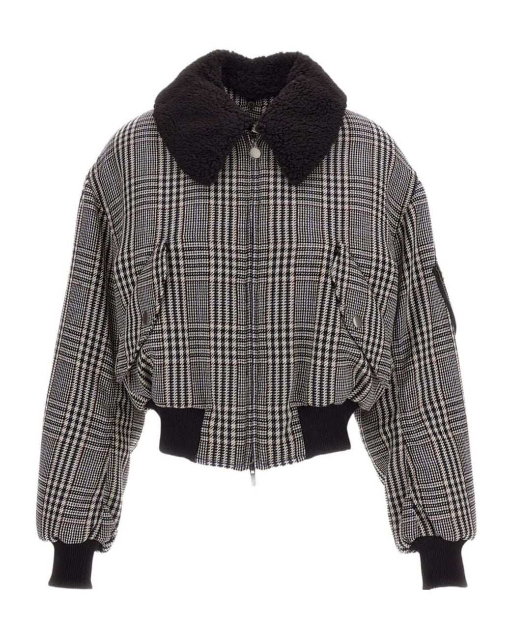 Stella McCartney Gray Padded Zipped Bomber Jacket