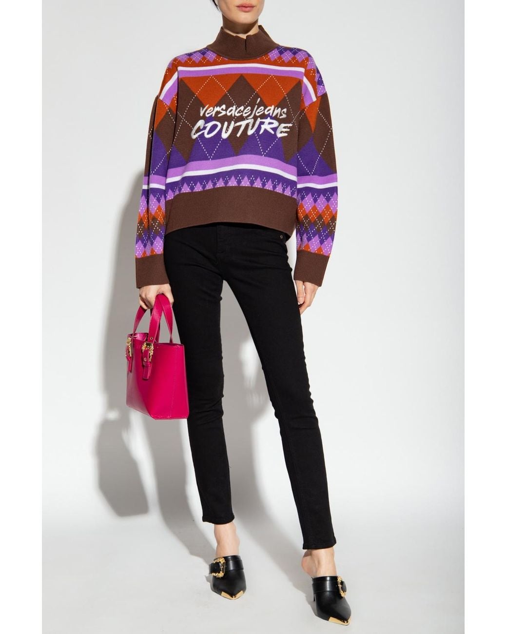 Versace Jeans Couture Logo-Embroidered Knit Jumper