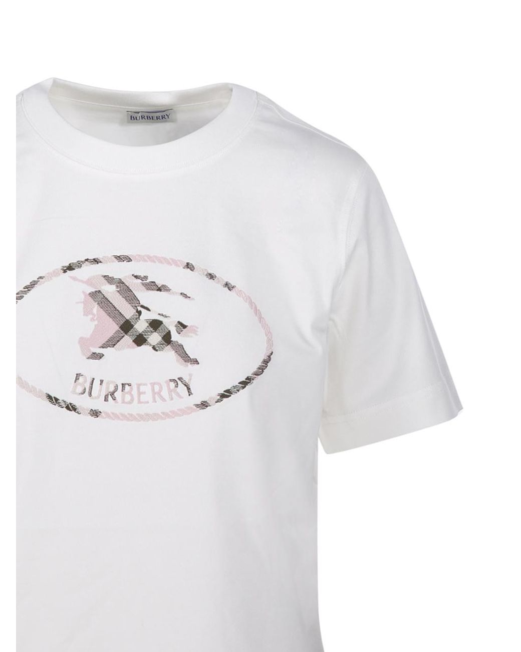 Burberry Gray Knight Stamp Crewneck T-Shirt
