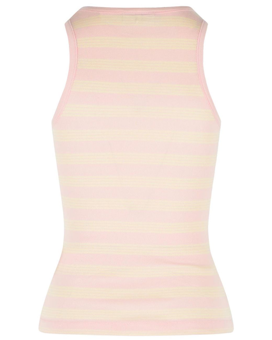 Ganni Natural Stretch Cotton Tank Top