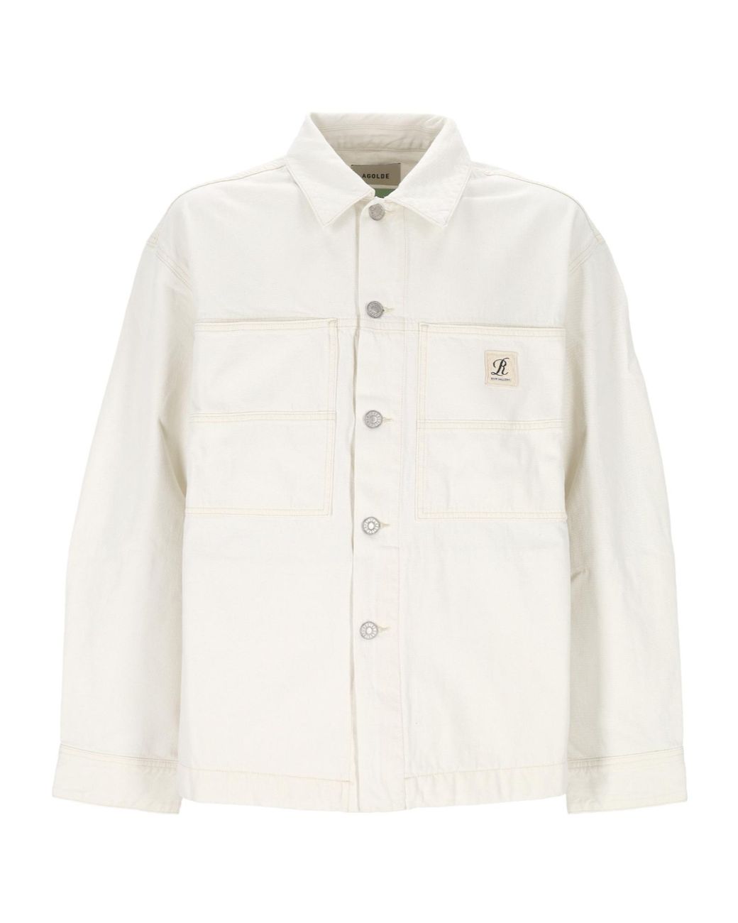 Agolde White Button-Up Jacket for men