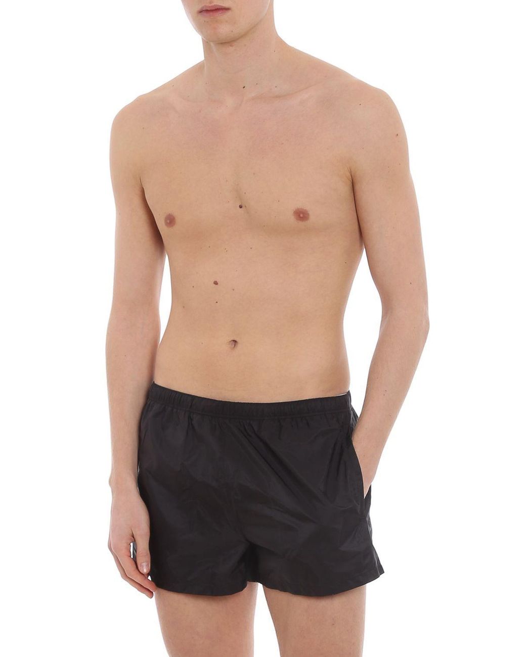 Prada Black Logo Swim Shorts for men