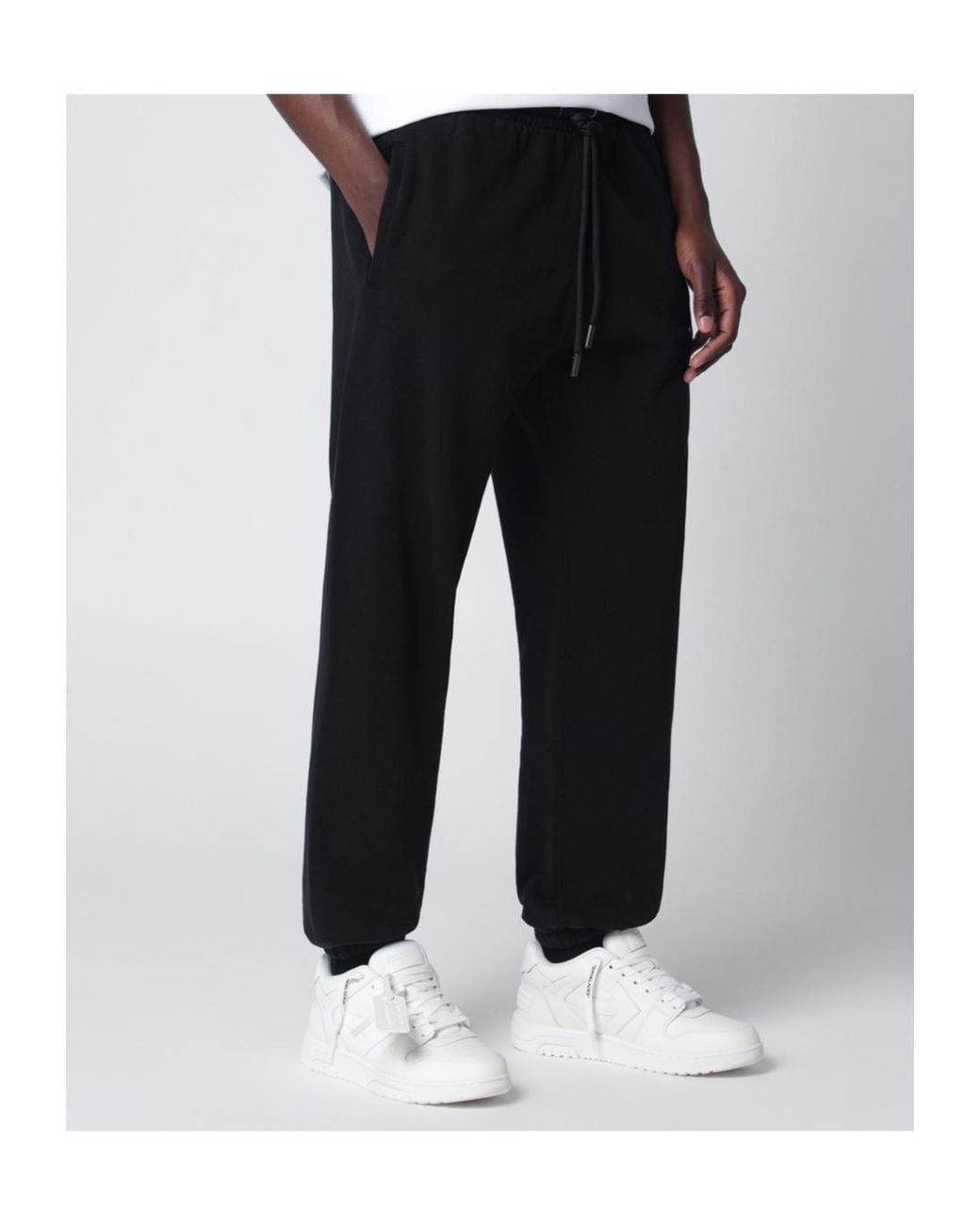 Off-White c/o Virgil Abloh Black Heraldic Arrow Cuffed Joggers for men