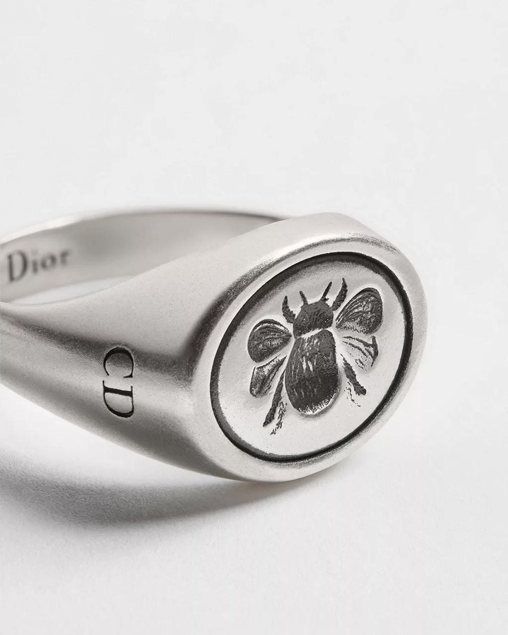 Dior Metallic Cameo Bee Signet Ring for men