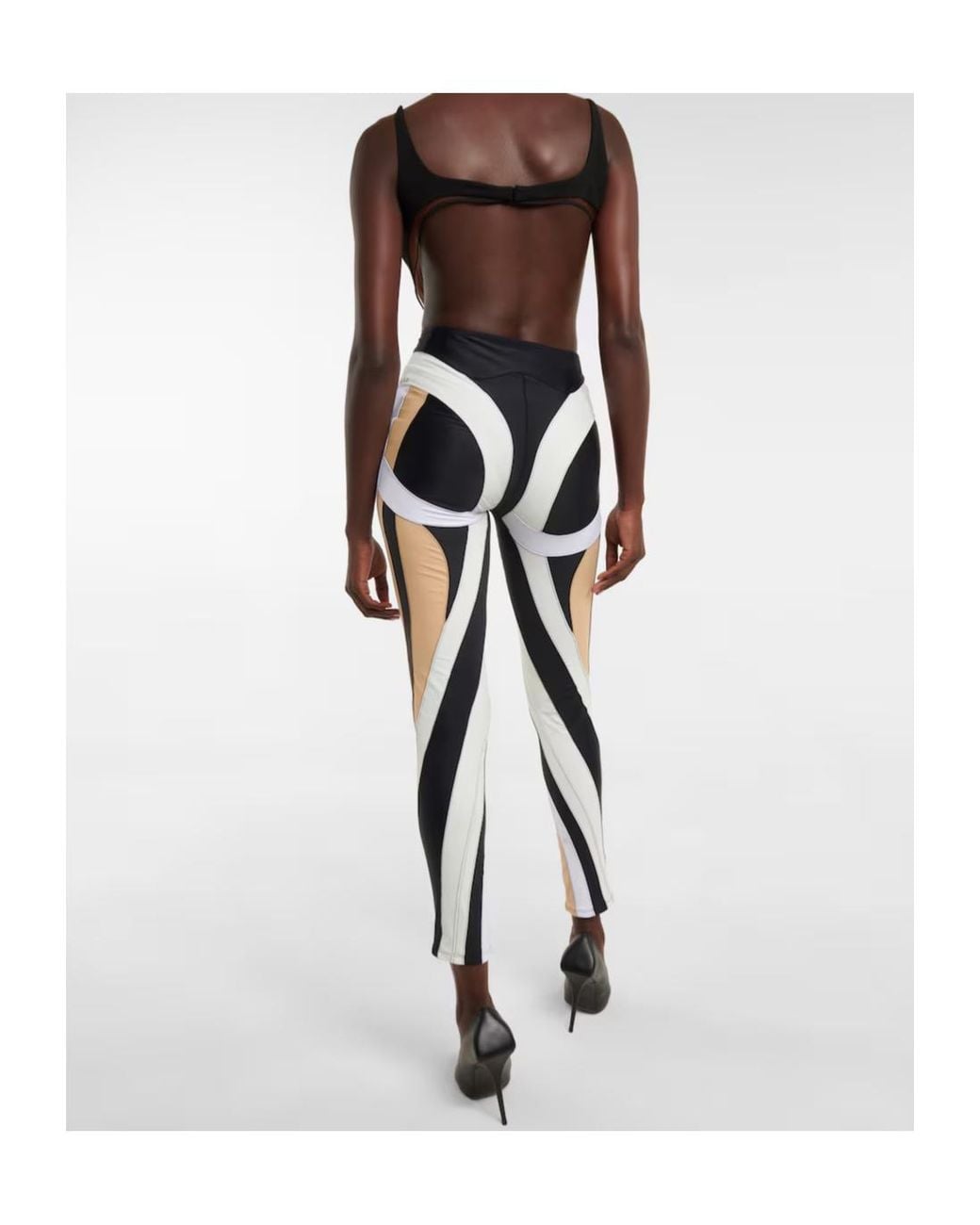 Mugler Black Cutout Bodysuit