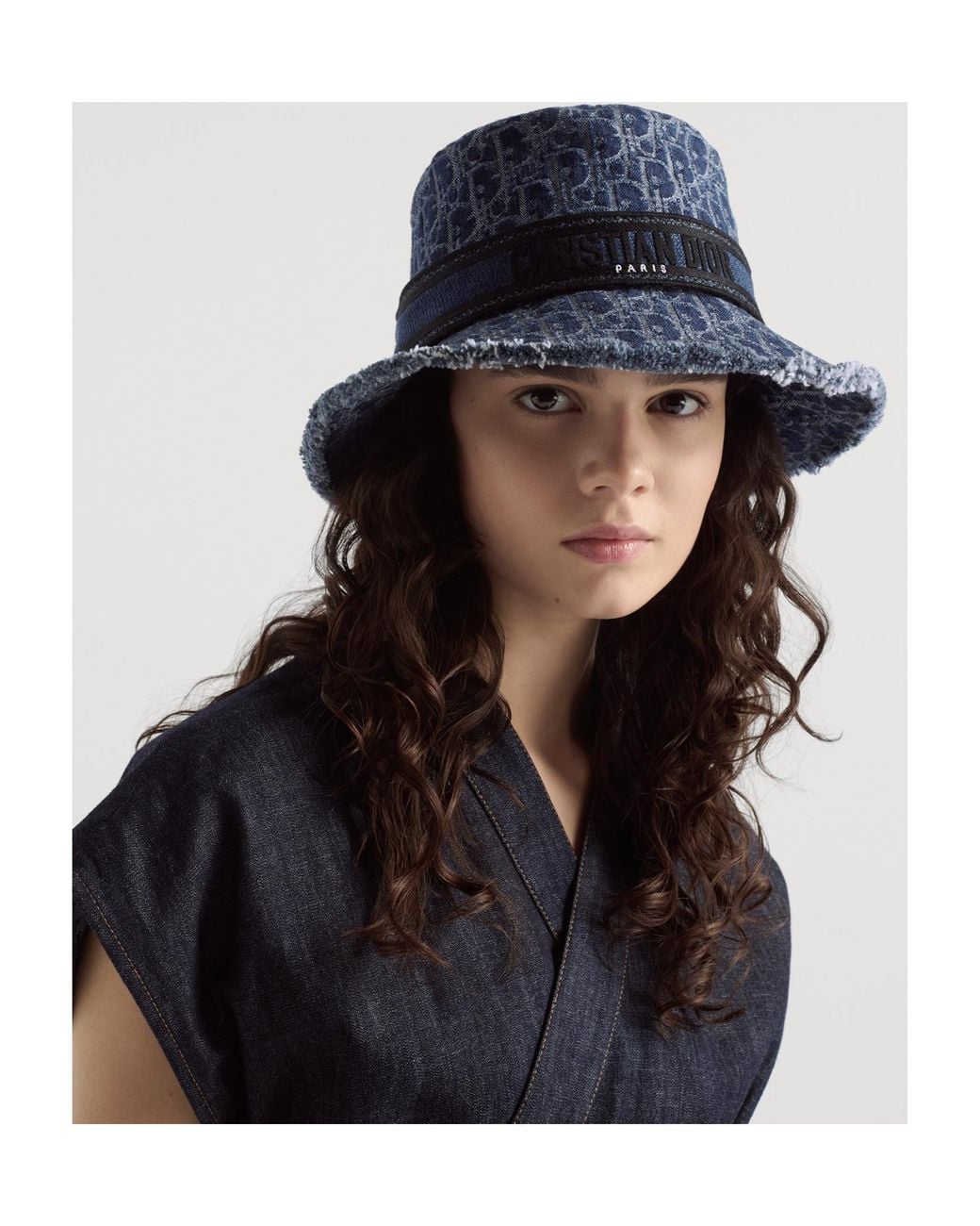 ディオール DIOR D-Bobby スモールブリム ハット レディース 帽子 Dior D-Bobby Oblique Small Brim Bucket Hat in Blue | Lyst