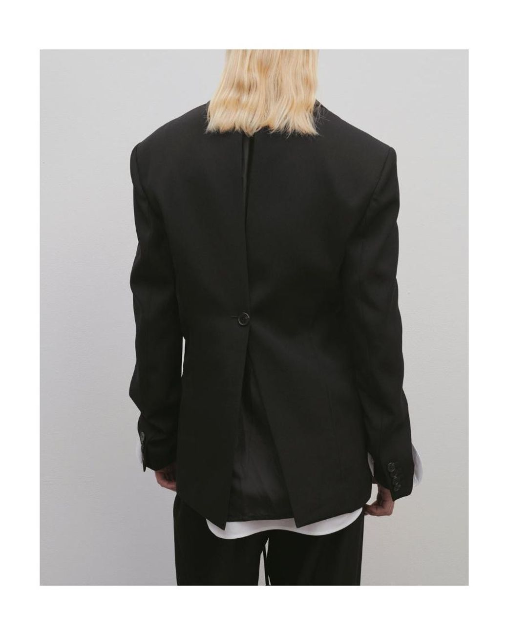 The Row Black Viper Single-Breasted Blazer