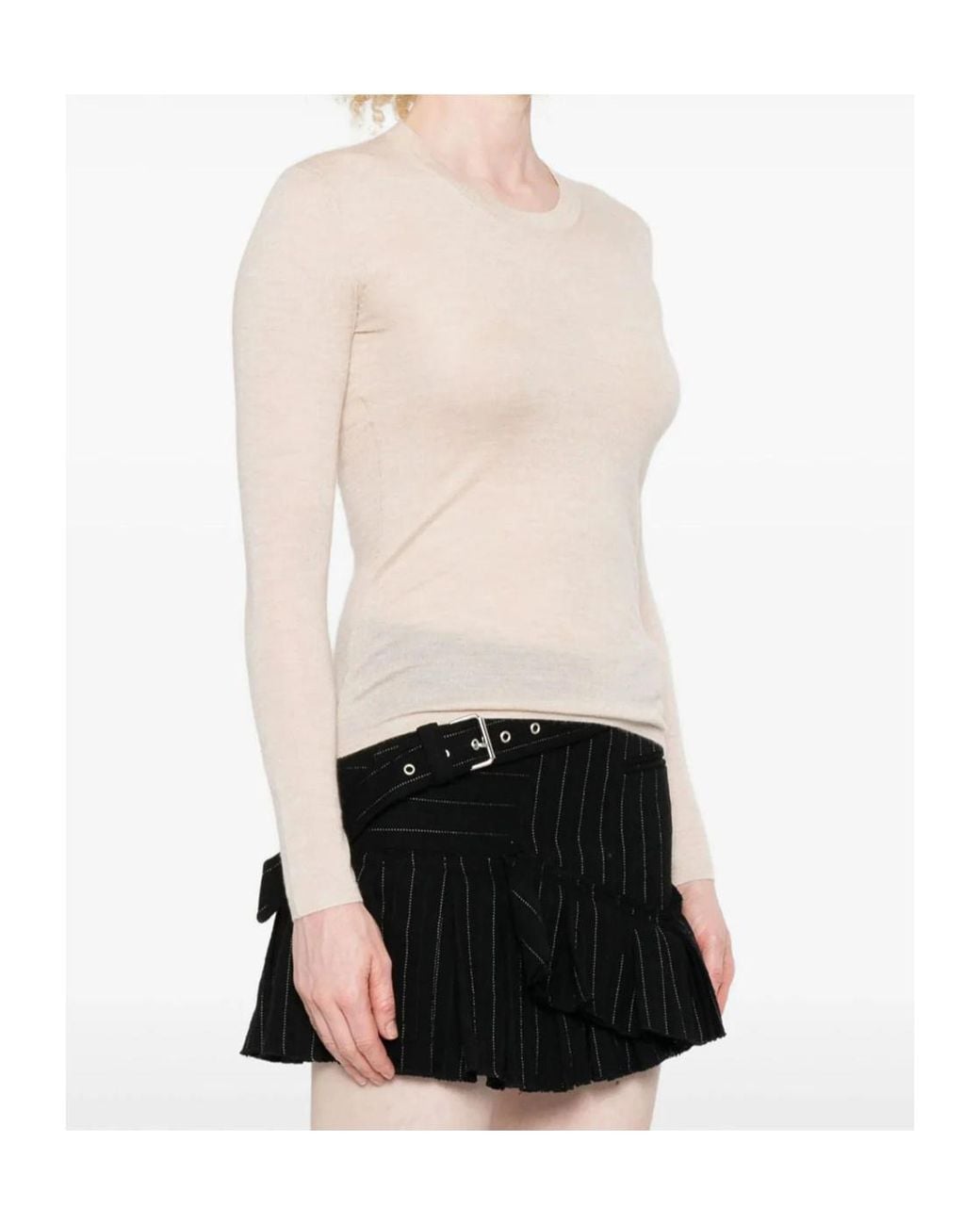 Isabel Marant Natural Ilona Crewneck Knitted Jumper