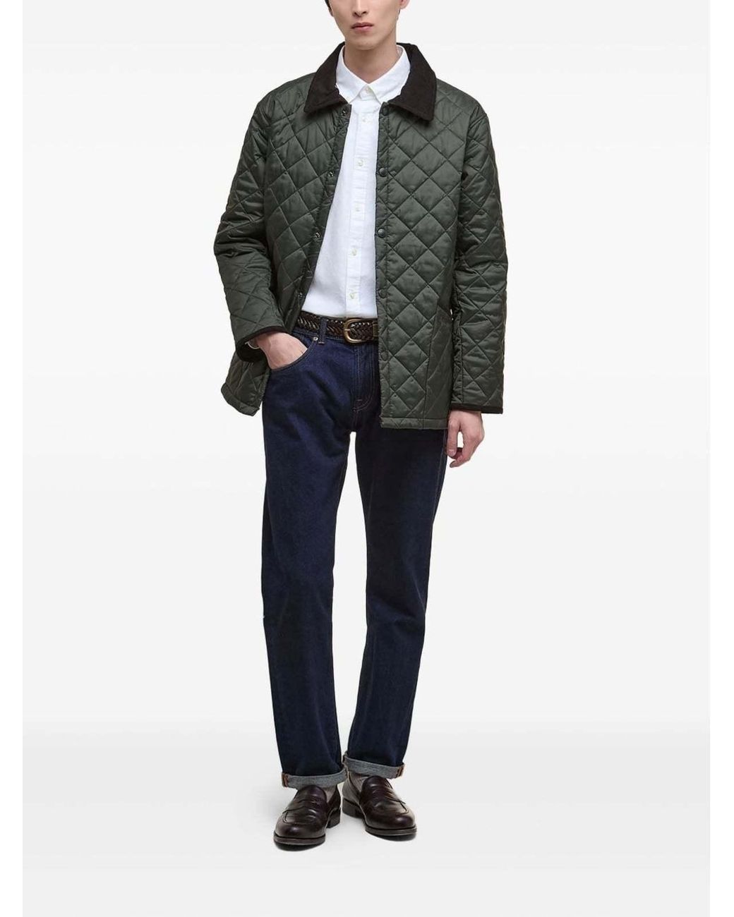 Barbour Green Quilted Jacket for men