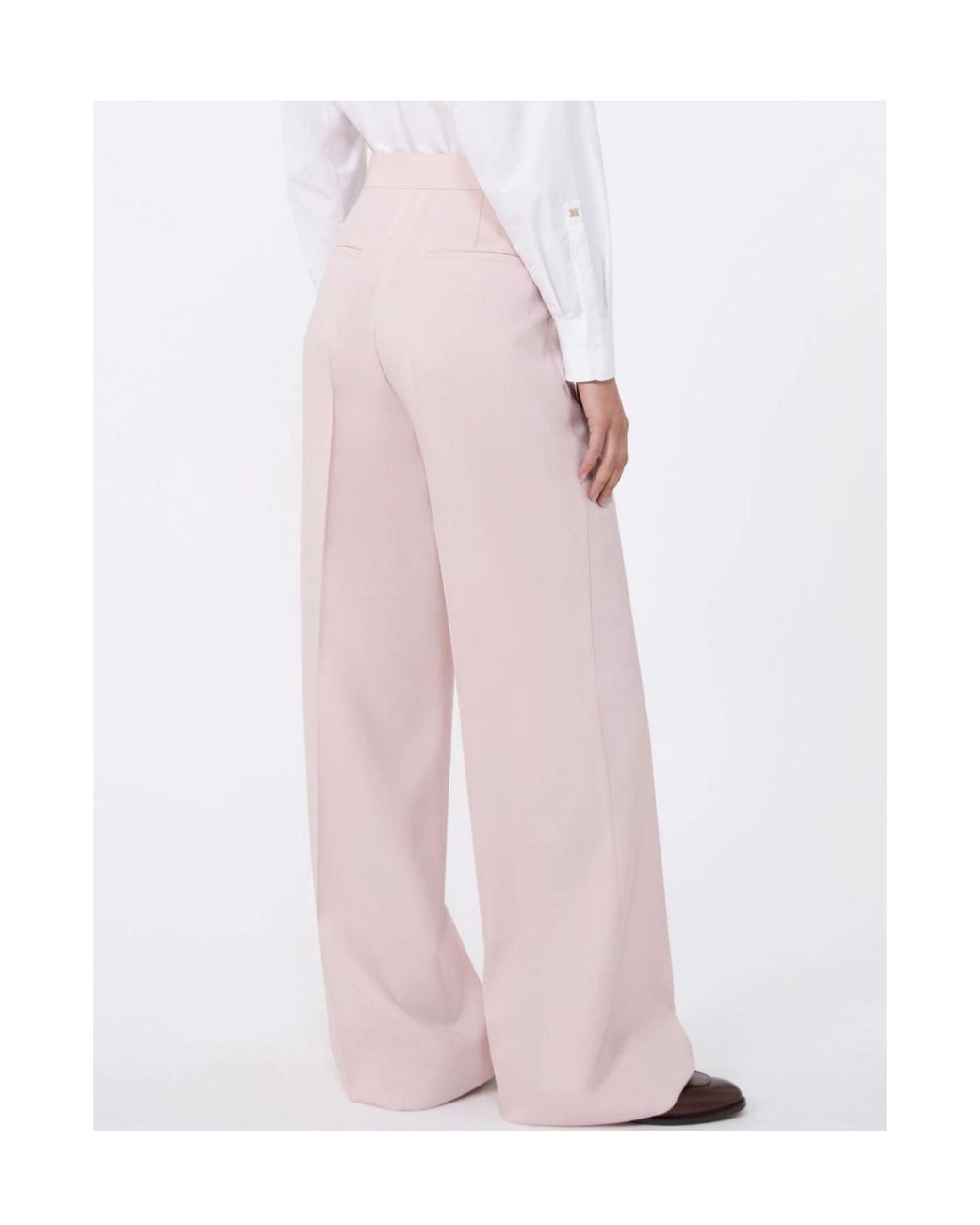 Max Mara Pink Mxmgirone Wide-Leg Trousers