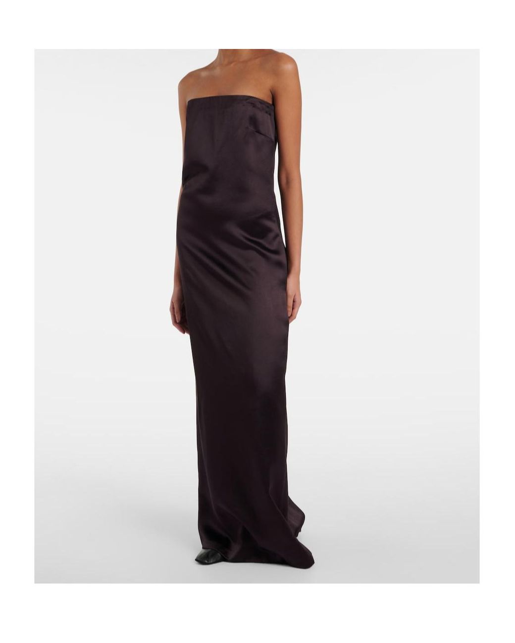 The Row Purple Dolci Silk-Blend Gown