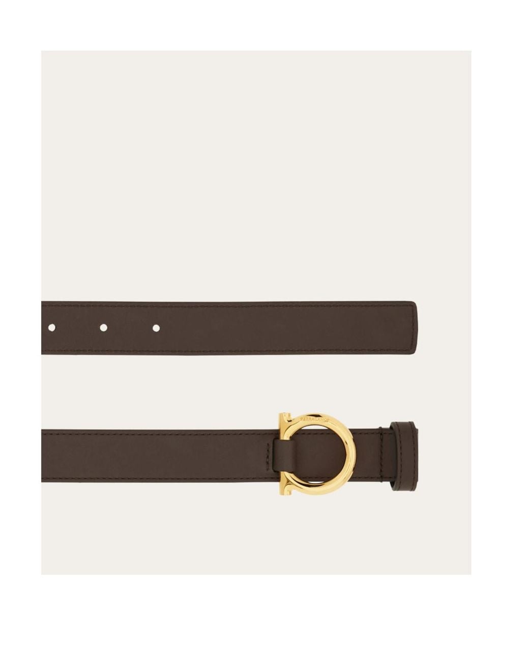 Ferragamo White Gancini Belt