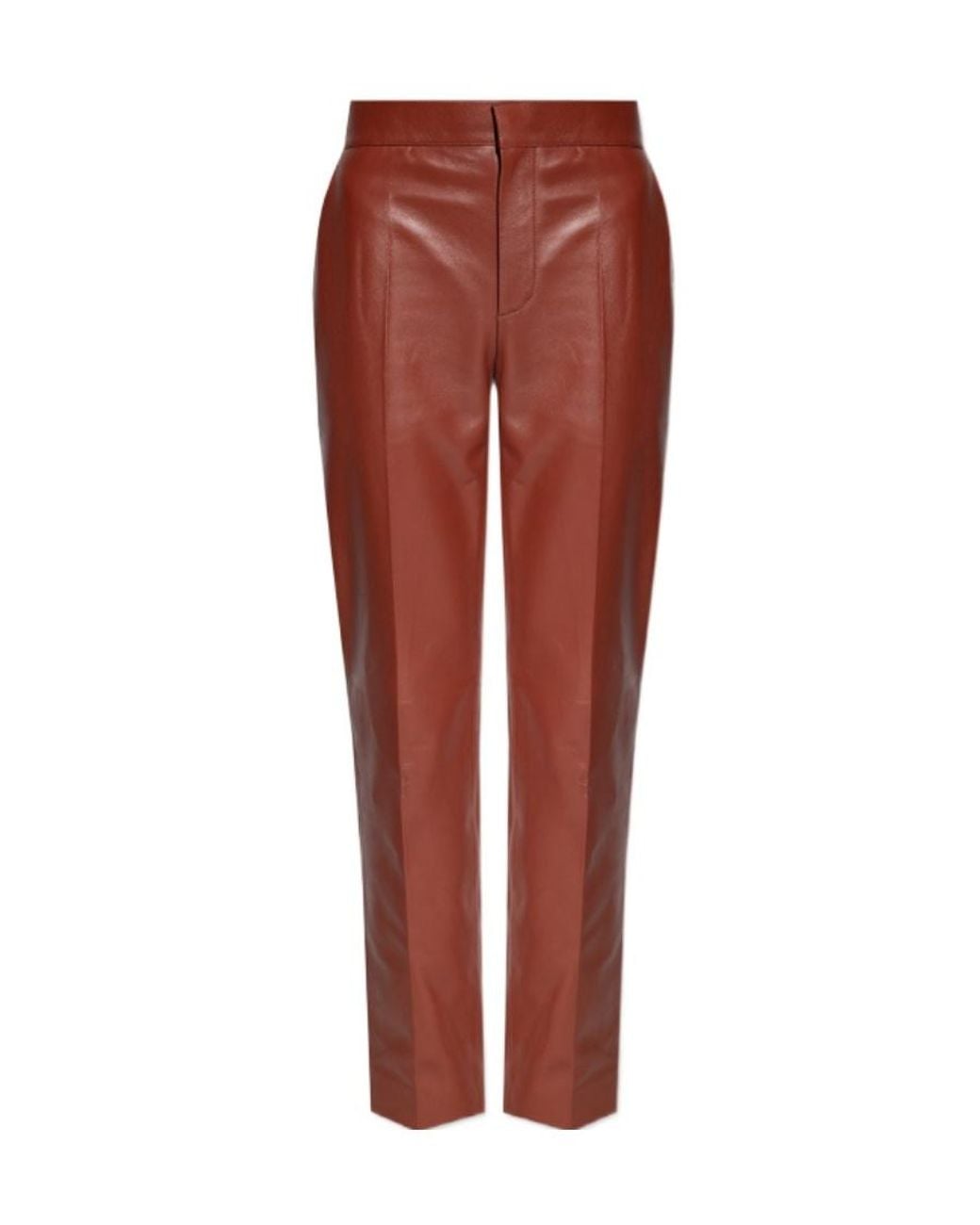 Chloé Red Mid-Rise Straight Trousers