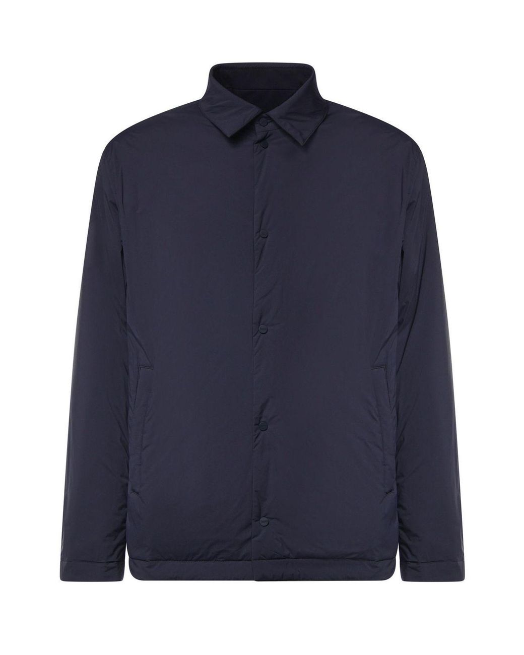 Herno Blue Reversible Padded Shirt Jacket for men