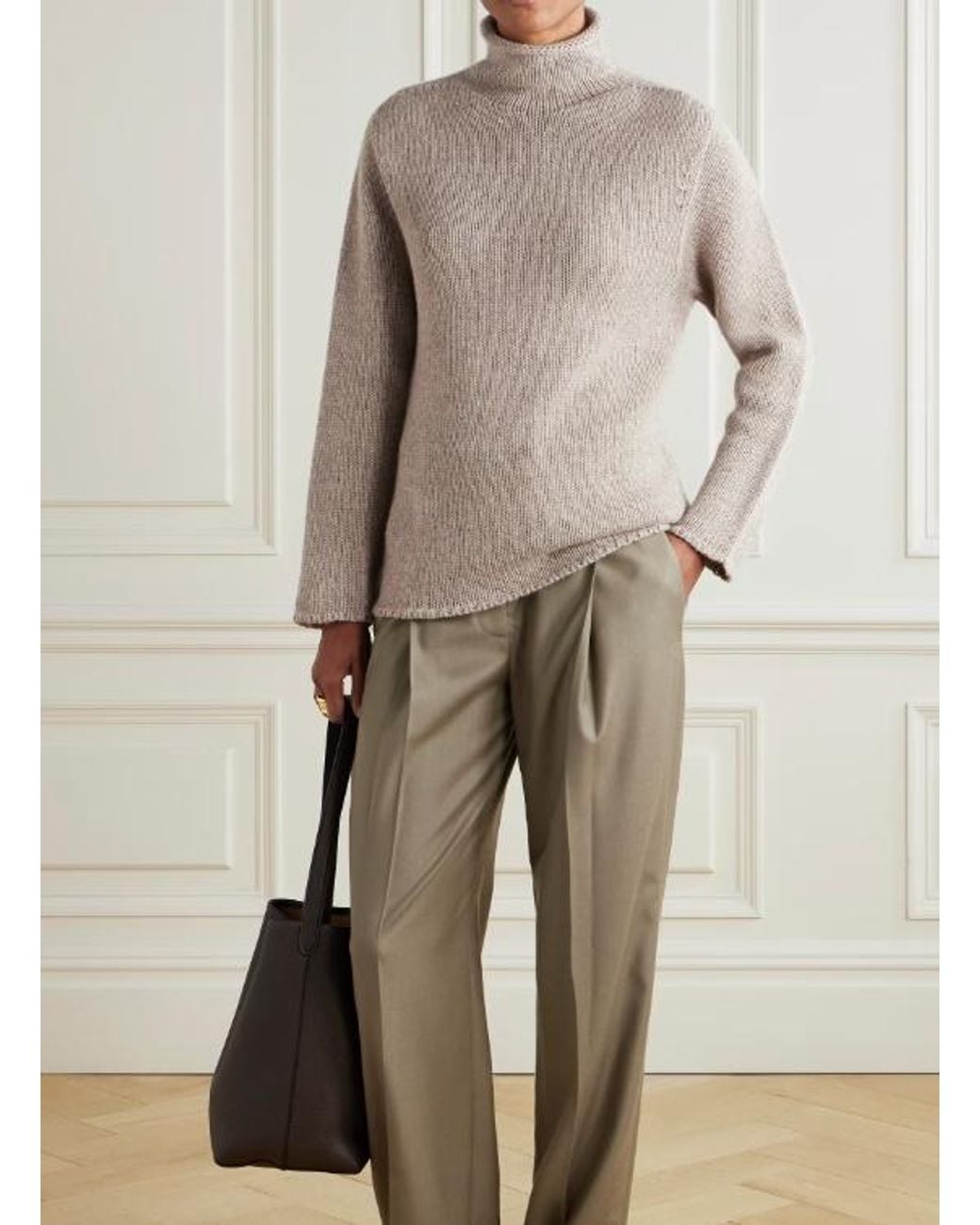 The Row Gray Mariam Turtleneck Jumper