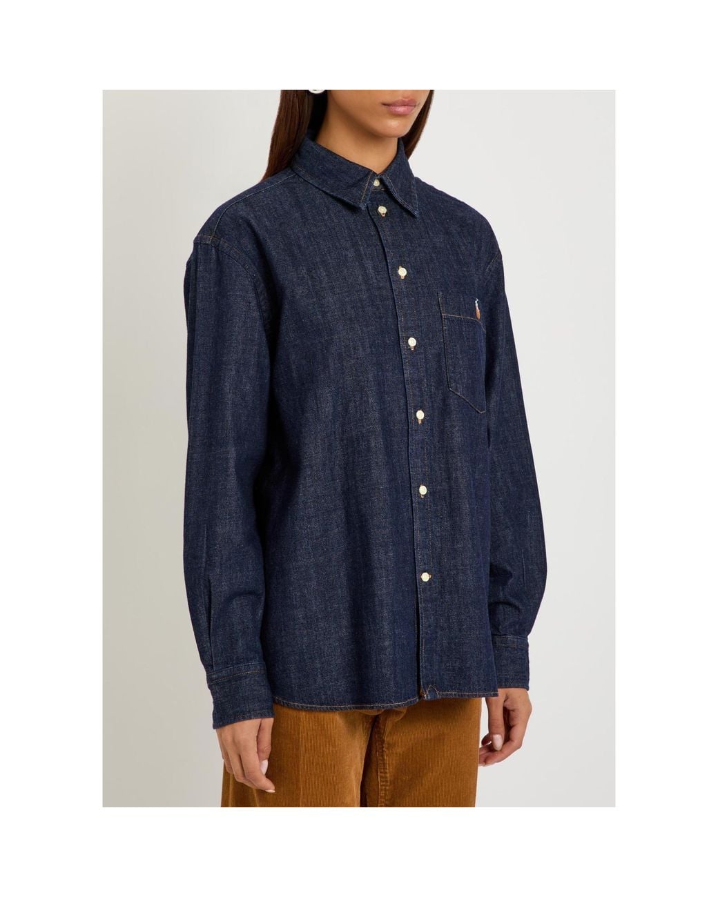 Polo Ralph Lauren Blue Sleeve Regular Fit Denim Shirt