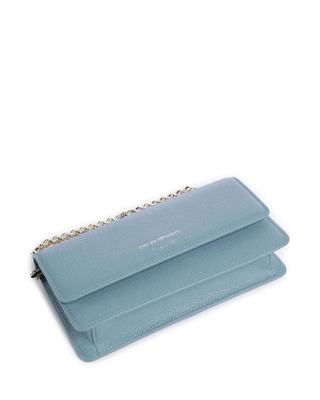 Emporio Armani Blue Chain Leather Mini Bag