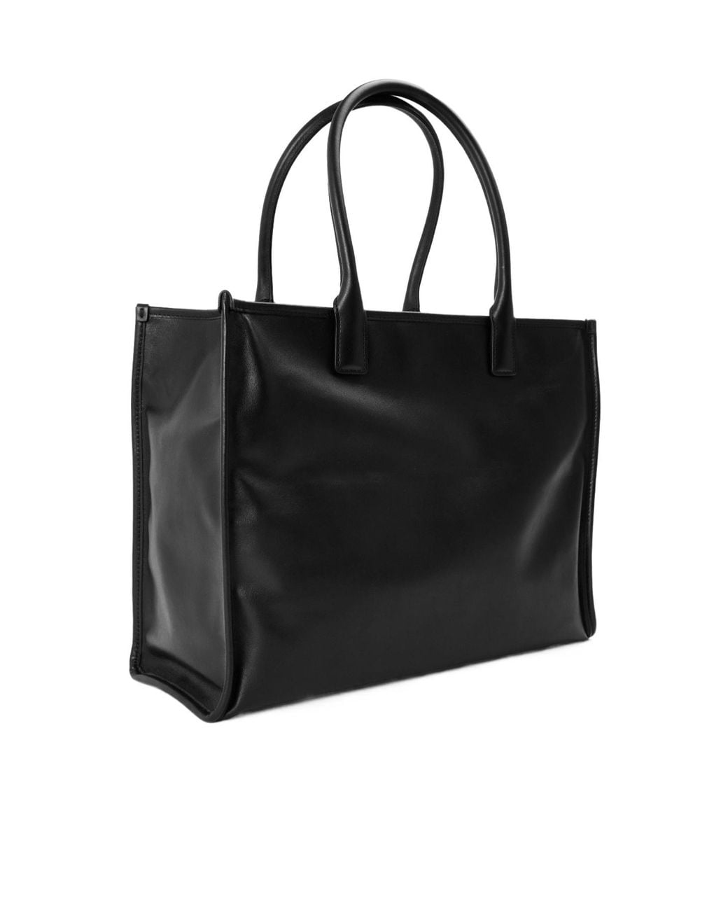 Versace Black Leather Tote Bag