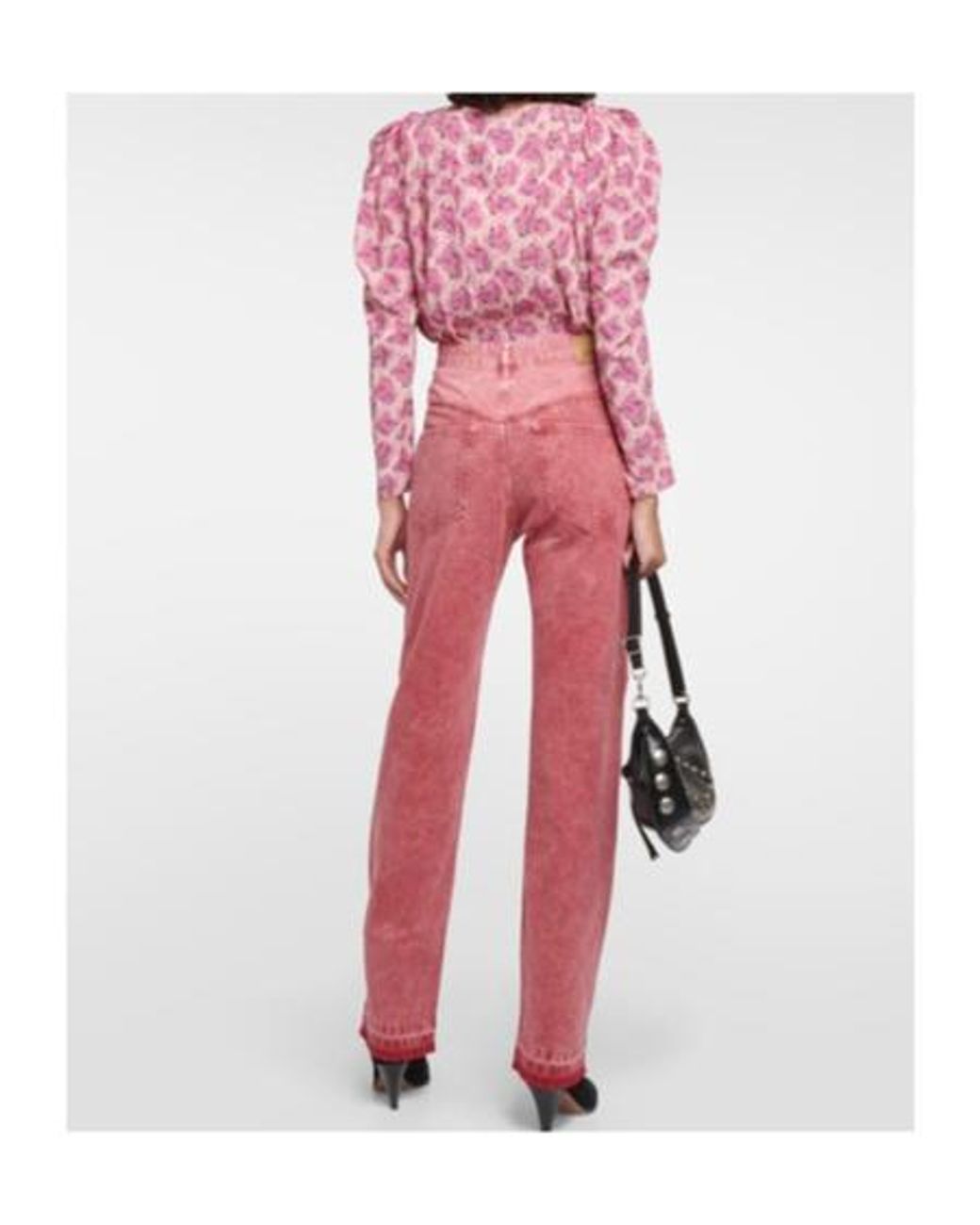 Isabel Marant Red Straight-Leg Jeans