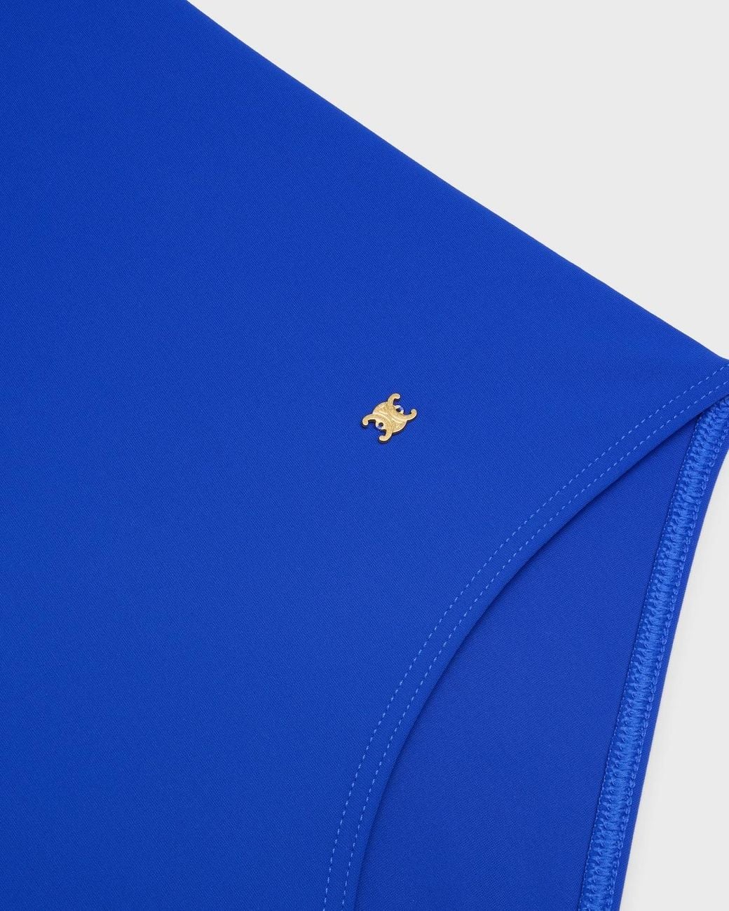 Céline Blue Knit Off-The-Shoulder Swimsuit