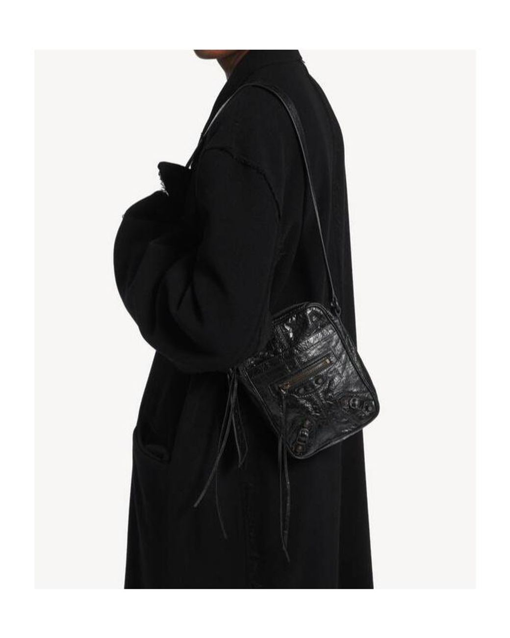 Balenciaga Black Le City Vertical Crossbody Bag for men