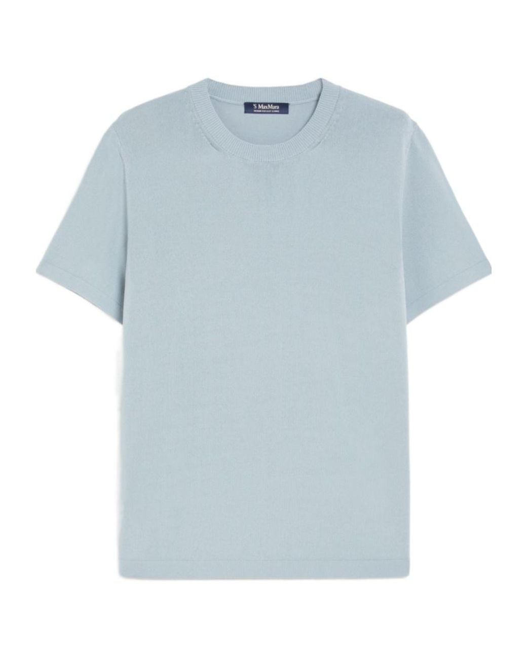 Max Mara Blue Short-Sleeved Pullover