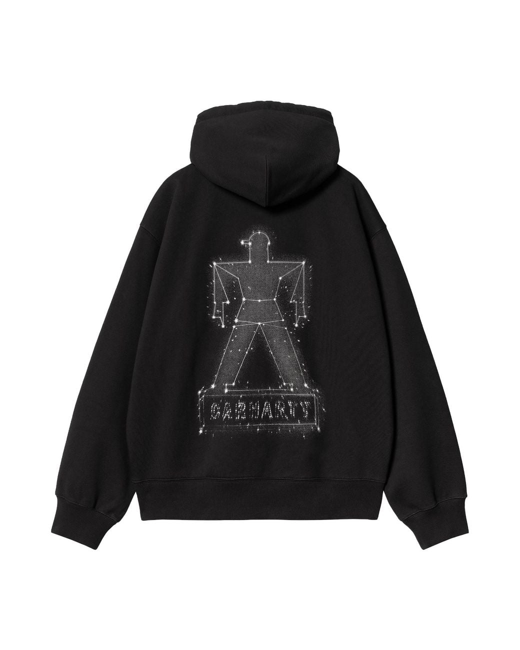 Carhartt Black Logo-Embroidered Drawstring Hoodie for men