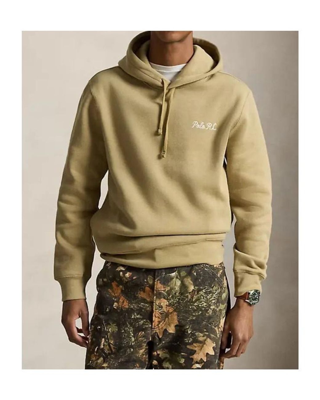 Polo Ralph Lauren White Polo Bear Print Hoodie for men