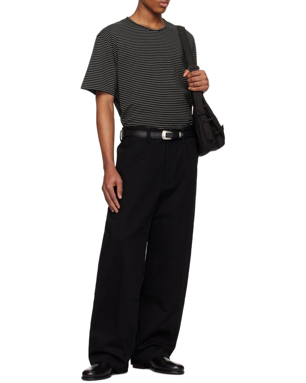 Lemaire Black Small Soft Game Shoulder Bag for men