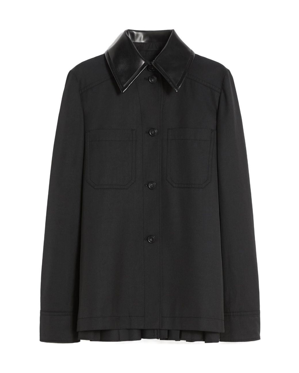 Sportmax Black Superbo Button-Up Overshirt