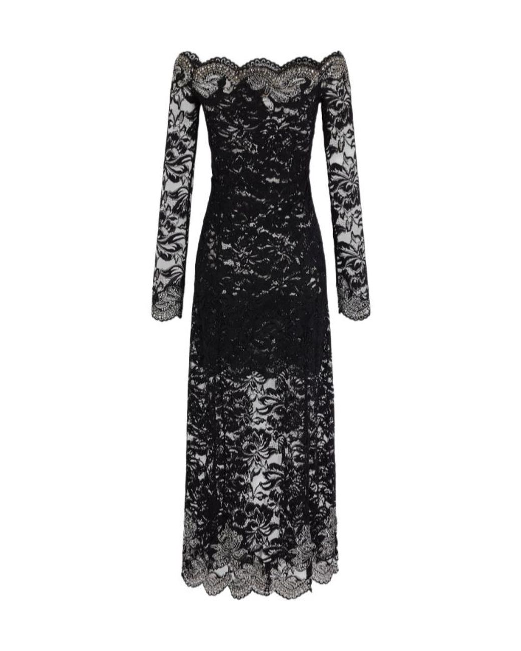 Rabanne Black Rabanne Laced Long Dress