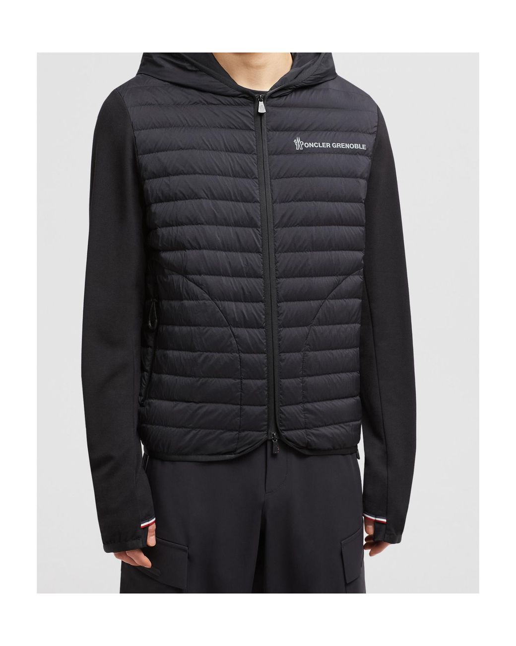 Moncler Black Grenoble Padded Zip-Up Hoodie for men