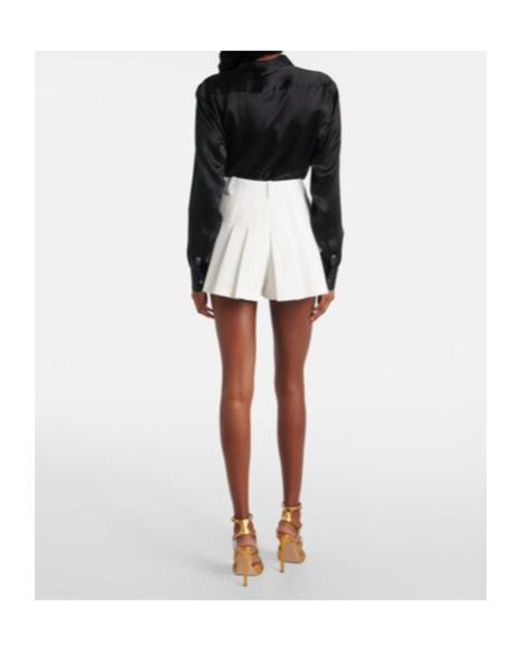 Tom Ford White Cotton And Silk-Blend Piqué Skort