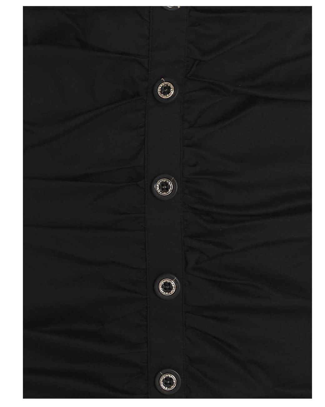 Pinko Black Ruched Button-Up Dress