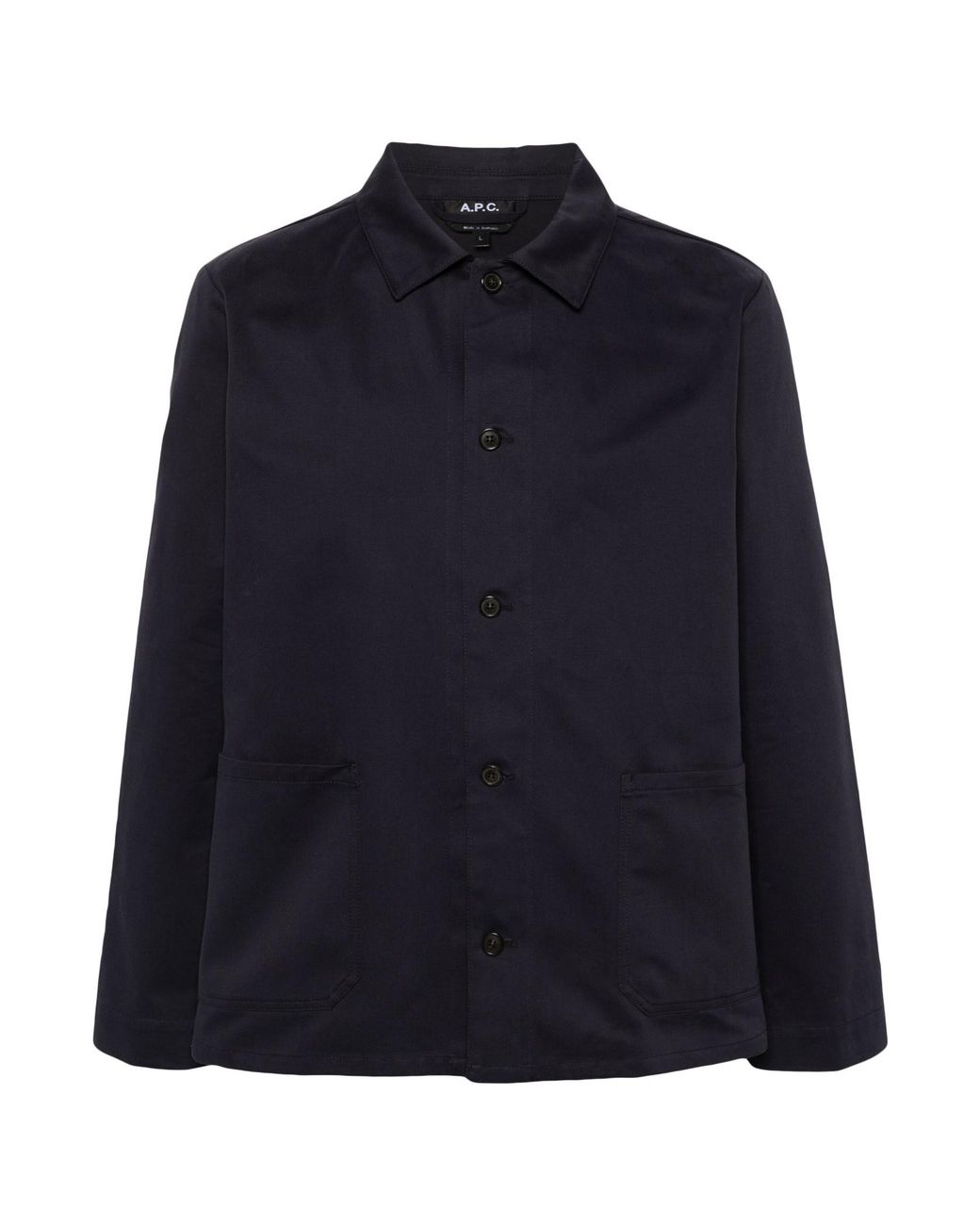 A.P.C. Blue Twill Cotton Overshirt for men
